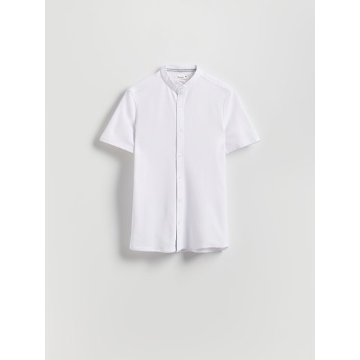 Reserved - Koszula super slim fit ze stójką - biały Reserved XXL Reserved