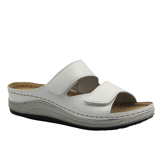 Klapki damskie na rzepy białe INBLU PF-01IU ze sklepu ulubioneobuwie w kategorii Klapki damskie - zdjęcie 181975872