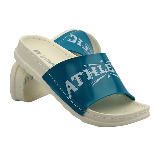 Gumowe klapki damskie niebieskie Inblu UF-04A ze sklepu ulubioneobuwie w kategorii Klapki damskie - zdjęcie 181975992