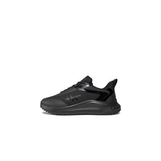 Sneakersy Calvin Klein Jeans Eva Runner Low Lace Ml Mix YM0YM00968 Czarny 45 eobuwie.pl