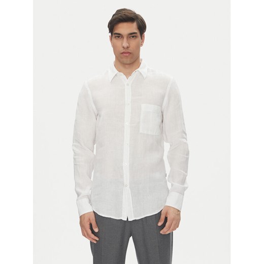 BOSS Koszula 50537381 Biały Regular Fit ze sklepu MODIVO w kategorii Koszule męskie - zdjęcie 181978502