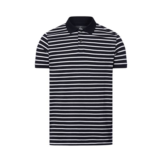 Nils Sundström Męska koszulka polo Mężczyźni Bawełna granatowy jednolity ze sklepu vangraaf w kategorii T-shirty męskie - zdjęcie 181981153
