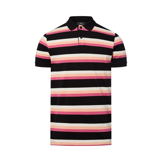 Nils Sundström Męska koszulka polo Mężczyźni Bawełna czarny w paski ze sklepu vangraaf w kategorii T-shirty męskie - zdjęcie 181981154