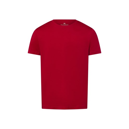 Nils Sundström Koszulka męska Mężczyźni Bawełna czerwony jednolity ze sklepu vangraaf w kategorii T-shirty męskie - zdjęcie 181981182