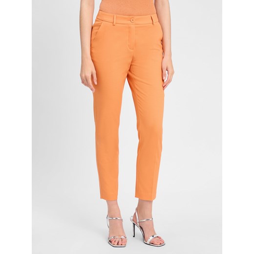 Marie Lund Spodnie Kobiety morelowy jednolity ze sklepu vangraaf w kategorii Spodnie damskie - zdjęcie 181981254