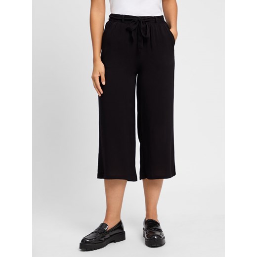 soyaconcept® Spodnie culottes - Radia Kobiety wiskoza czarny jednolity ze sklepu vangraaf w kategorii Spodnie damskie - zdjęcie 181981351