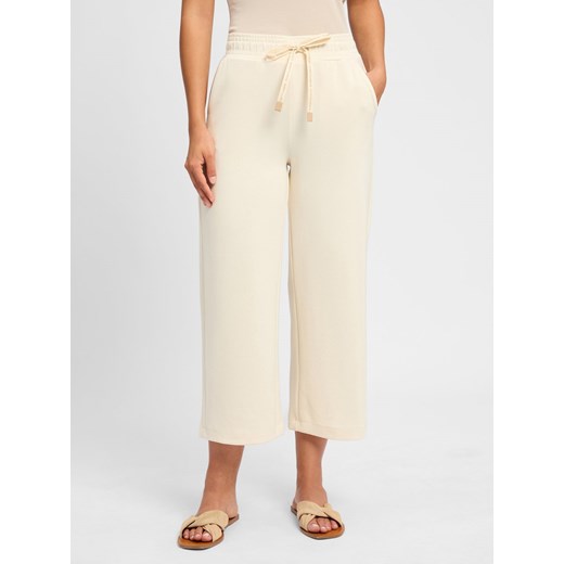 soyaconcept® Damskie spodnie do biegania - Banu Kobiety Modal écru jednolity ze sklepu vangraaf w kategorii Spodnie damskie - zdjęcie 181981354