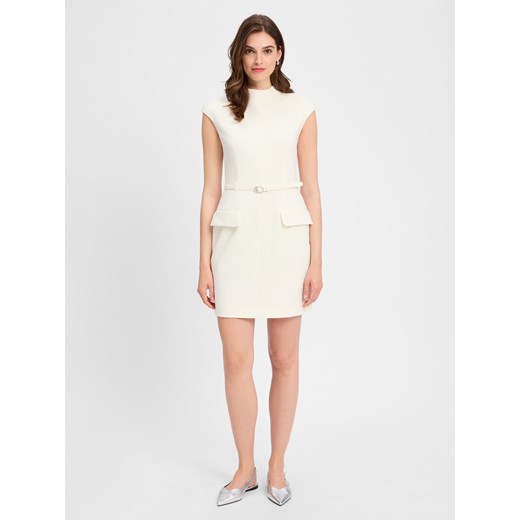 HUGO Damska sukienka z płaszczem - Kalunia Kobiety écru jednolity ze sklepu vangraaf w kategorii Sukienki - zdjęcie 181981372
