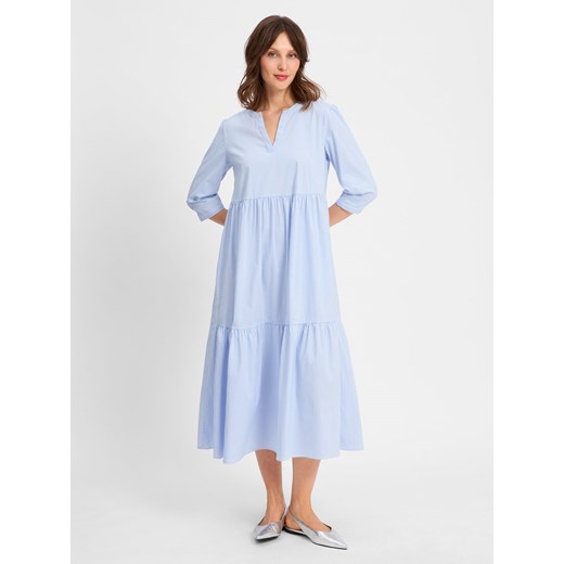 Marie Lund Damska sukienka na co dzień Kobiety niebieski w paski ze sklepu vangraaf w kategorii Sukienki - zdjęcie 181981384
