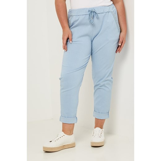 Curvy Lady Spodnie w kolorze błękitnym ze sklepu Limango Polska w kategorii Spodnie damskie - zdjęcie 181981672