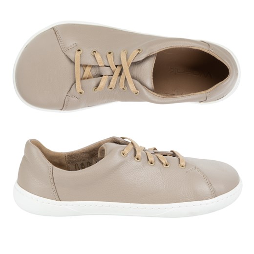Buty damskie barefoot minimalistyczne skórzane 0771W beżowe ze sklepu butyolivier w kategorii Półbuty męskie - zdjęcie 181983102