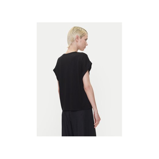 Bluzka damska czarna Emporio Armani w stylu młodzieżowym 