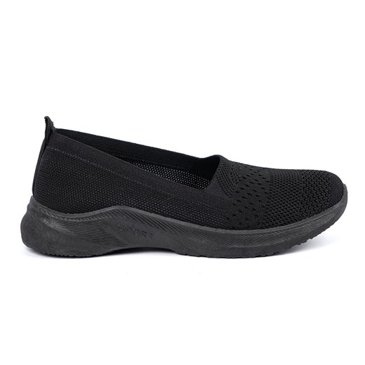 Shelvt Wsuwane buty sportowe czarne ze sklepu ButyModne.pl w kategorii Buty sportowe damskie - zdjęcie 181985194