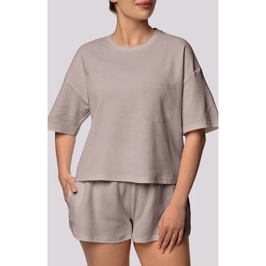 Mona bawełniana piżama damska brudny róż Cozy Short Sleeve, Kolor brudny róż, Rozmiar S, Mona ze sklepu Primodo w kategorii Piżamy damskie - zdjęcie 181986583