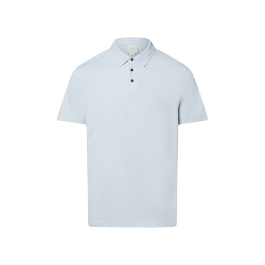 Calvin Klein Męska koszulka polo Mężczyźni Bawełna jasnoniebieski jednolity ze sklepu vangraaf w kategorii T-shirty męskie - zdjęcie 181990074
