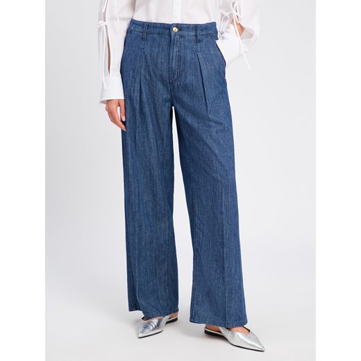 Cambio Dżinsy - Alina Kobiety Bawełna medium stone jednolity ze sklepu vangraaf w kategorii Spodnie damskie - zdjęcie 181990111