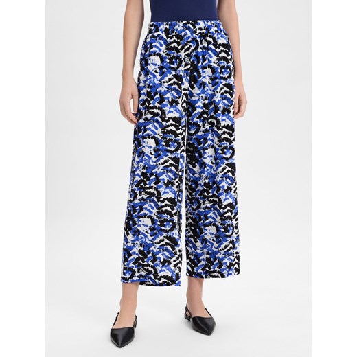Marie Lund Damskie spodnie materiałowe Kobiety wiskoza niebieski wzorzysty ze sklepu vangraaf w kategorii Spodnie damskie - zdjęcie 181990123