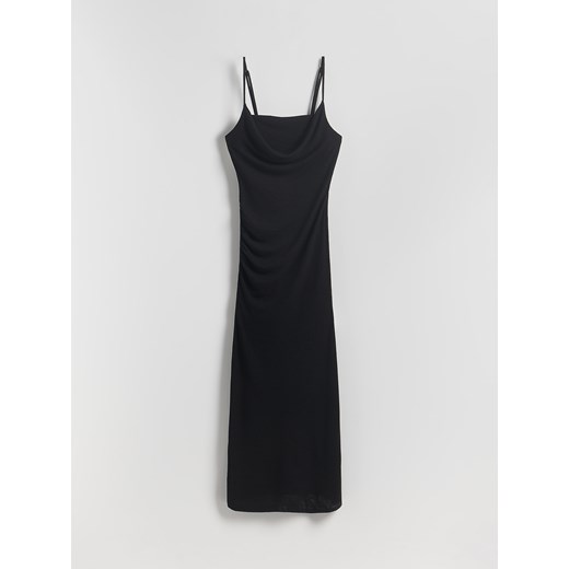 Reserved - Sukienka na ramiączkach z wiskoz - czarny Reserved M Reserved