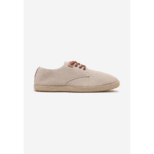 Beżowe Trampki Casual z Plecioną Podeszwą Liliore ze sklepu born2be.pl w kategorii Espadryle męskie - zdjęcie 181994614