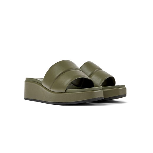 Klapki damskie Camper na koturnie bez zapięcia 