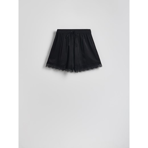 Reserved - Szorty z wiązaniem - czarny Reserved S Reserved