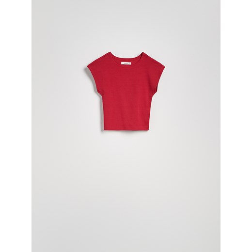 Reserved - T-shirt z modalem - czerwony Reserved XS Reserved