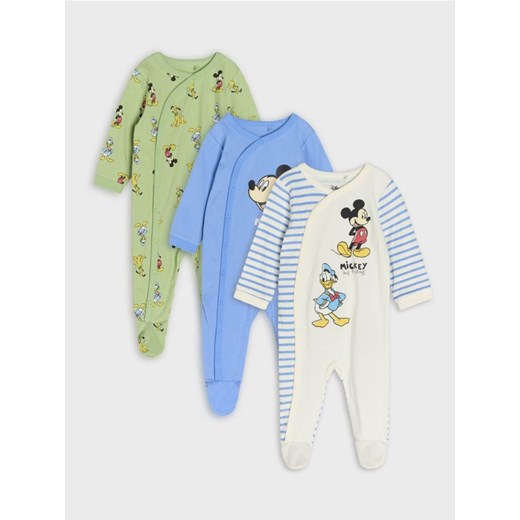 Sinsay - Pajacyki 3 pack Myszka Miki - kremowy ze sklepu Sinsay w kategorii Śpiochy - zdjęcie 181998502