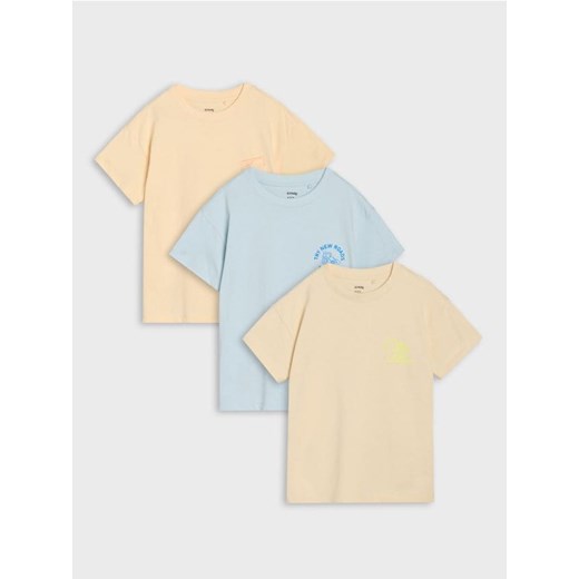 Sinsay - Koszulki 3 pack - pomarańczowy ze sklepu Sinsay w kategorii T-shirty chłopięce - zdjęcie 181998503