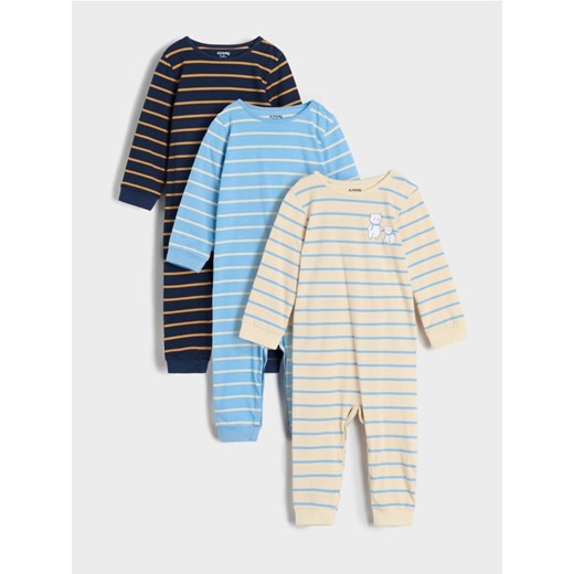 Sinsay - Pajacyki 3 pack - kremowy ze sklepu Sinsay w kategorii Śpiochy - zdjęcie 181998554