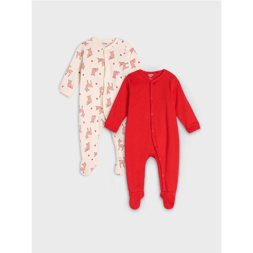 Sinsay - Pajacyki 2 pack - kremowy ze sklepu Sinsay w kategorii Śpiochy - zdjęcie 181998691