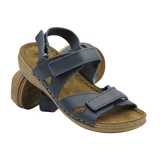 Sandały damskie Inblu VC-1G, granatowe wygodne modne lekki skórzane ze sklepu ulubioneobuwie w kategorii Sandały damskie - zdjęcie 181998890