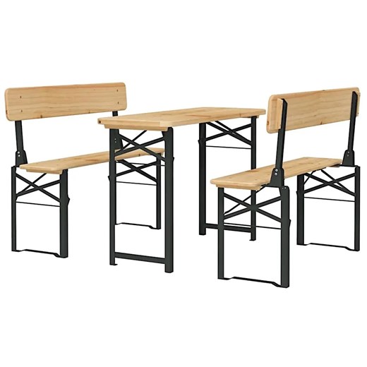 Zestaw mebli ogrodowych z litego drewna jodłowego Livorno 14X Elior One Size Edinos.pl
