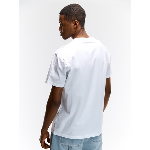 T-shirt męski Gate biały bawełniany