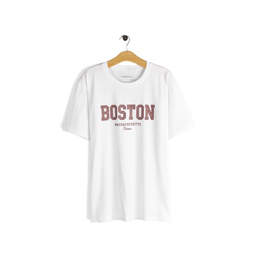 GATE Bawełniana koszulka z wypukłym napisem S ze sklepu gateshop w kategorii T-shirty męskie - zdjęcie 182000843