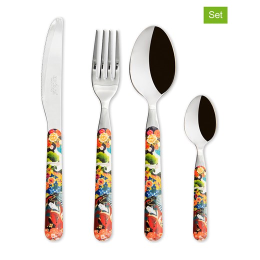 Trendy Kitchen by EXCÉLSA 24-częściowy zestaw sztućców &quot;Kimono&quot; ze wzorem ze sklepu Limango Polska w kategorii Sztućce - zdjęcie 182001684
