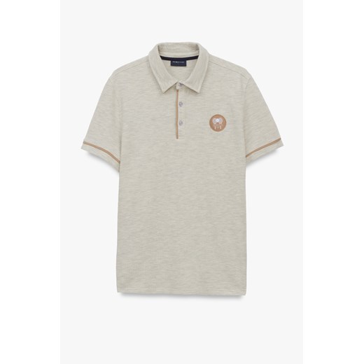 KOSZULKA POLO TENNIS CLUB 118 SZARA Z BAWEŁNĄ ze sklepu Recman w kategorii T-shirty męskie - zdjęcie 182002841