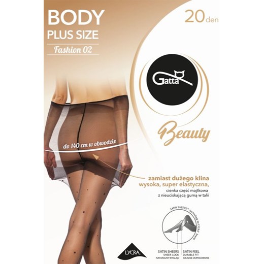Rajstopy Gatta Body Plus Size 02 nero ze sklepu kontri.pl w kategorii Rajstopy - zdjęcie 182003024