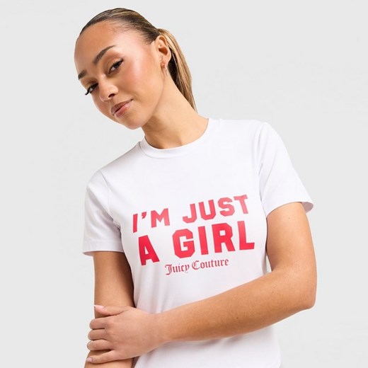 JUICY COUTURE T-SHIRT JUST A GIRL T WHT/RED ze sklepu JD Sports  w kategorii Bluzki damskie - zdjęcie 182003251