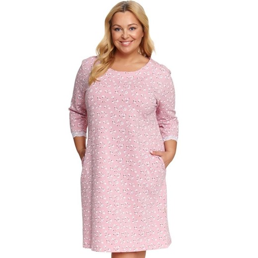 Doctor Nap koszula nocna plus size TB.7152.DAISY_FLOWER, Kolor różowy-wzór, Rozmiar L, Doctor Nap ze sklepu Primodo w kategorii Koszule nocne - zdjęcie 182006453