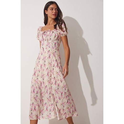 Happiness Istanbul Sukienka w kolorze kremowo-jasnoróżowym Happiness Istanbul 40 promocyjna cena Limango Polska