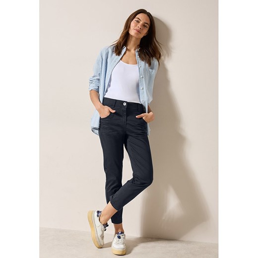 Cecil Spodnie - Slim fit - w kolorze granatowym Cecil W32/L26 wyprzedaż Limango Polska