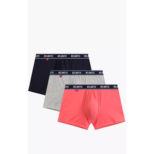 Atlantic 3-pack bokserki męskie 3MH-214-GRA/KOR/SZM, Kolor multicolour, Rozmiar M, ATLANTIC ze sklepu Intymna w kategorii Majtki męskie - zdjęcie 182007132