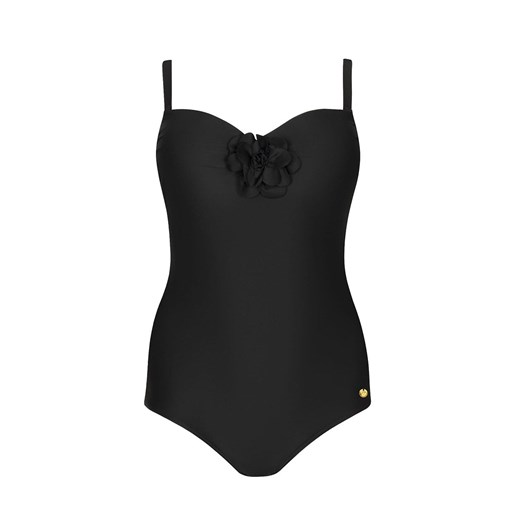 Czarny strój kąpielowy Self S 8030 V3FS6 Flores 6, Kolor czarny, Rozmiar 38C/M, 40C/L promocja Intymna