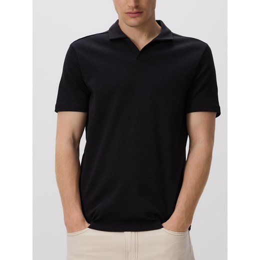 Reserved - Koszulka polo regular - czarny ze sklepu Reserved w kategorii T-shirty męskie - zdjęcie 182011973