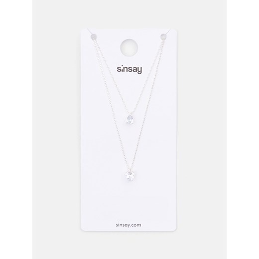 Sinsay - Naszyjnik 2 pack - srebrny Sinsay One Size Sinsay