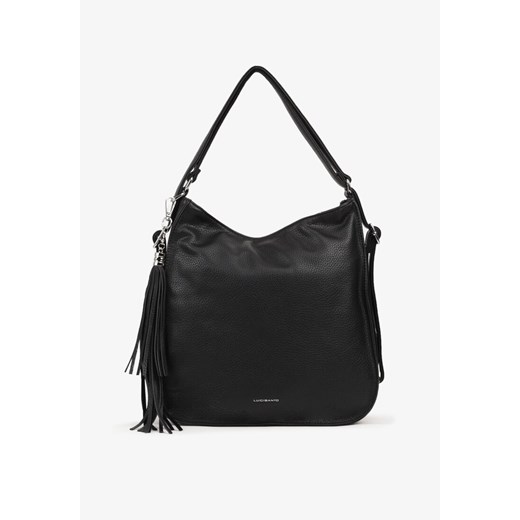 Czarna Torebka na Ramię z Brelokiem z Frędzlami Helkio ze sklepu born2be.pl w kategorii Torby Shopper bag - zdjęcie 182013120