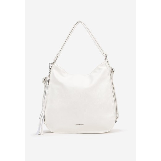 Biała Torebka na Ramię z Frędzlami i Suwakami Rivkio ze sklepu renee.pl w kategorii Torby Shopper bag - zdjęcie 182013644