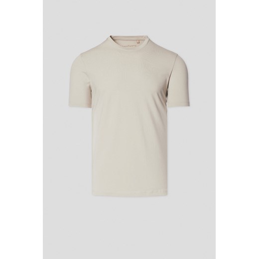 Koszulka z Bawełną Jasnobeżowa Jeffrey ze sklepu Lancerto S.A. w kategorii T-shirty męskie - zdjęcie 182017780