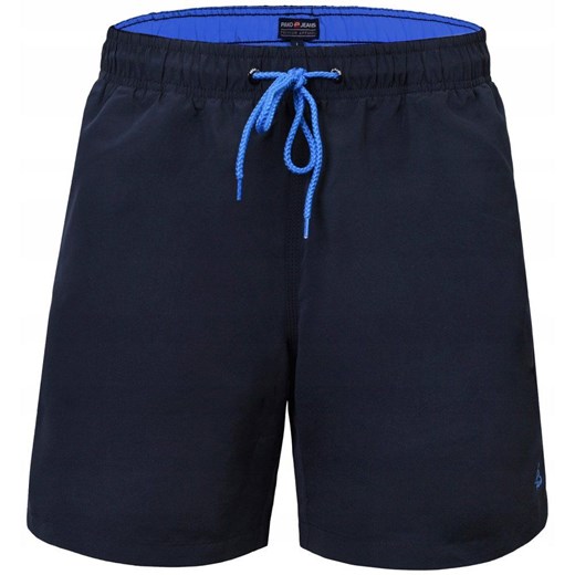 Męskie Spodenki Plażowe do Pływania (Kąpielówki) - Pako Jeans - Granatowe SPPJNSplazoweREGATAgr ze sklepu JegoSzafa.pl w kategorii Kąpielówki - zdjęcie 182018154