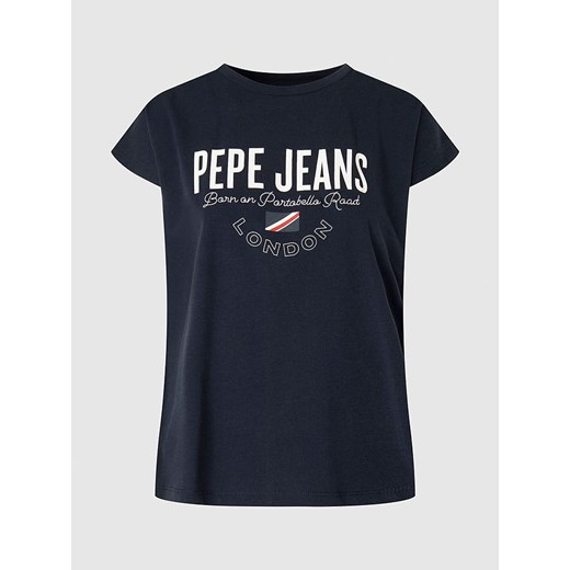 Pepe Jeans Koszulka &quot;Parker&quot; w kolorze granatowym ze sklepu Limango Polska w kategorii Bluzki damskie - zdjęcie 182018610